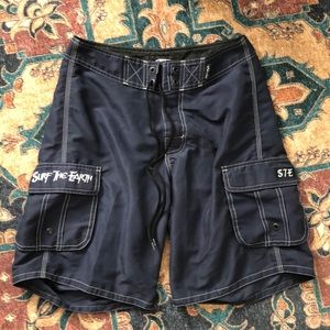 Surf the Earth board shorts size 32. Navy blue.